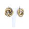 Boucles d'Oreilles Bicolores Vintage en Or 18k, 1960s 5