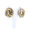 Vintage Two-Tone 18k Gold Earrings, 1960s 5