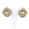 Vintage Two-Tone 18k Gold Earrings, 1960s 1