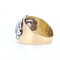 18k Gold and Silver Band Ring with Cut Diamonds, 1950s 4