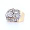 Ring aus 18k Gold und Silber mit geschliffenen Diamanten, 1950er 2