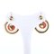 Vintage 18k Gold and Silver Earrings with Rosette and Coral Cut Diamonds, 1970s, Image 5