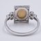 Ring aus 18 Karat Weißgold mit Opalglas und Diamanten 5