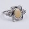 Ring in 18k White Gold with Opal and Diamonds, Image 3
