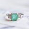 18k Gold Ring with Emerald and Diamonds 1