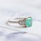 18k Gold Ring with Emerald and Diamonds 2