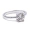 Antique Diamond Solitaire Ring in 18k White Gold with Cut Diamond 1
