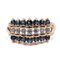 Vintage Ring in 14k Gold with Sapphires and Diamonds, 1950s 1