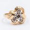 Vintage 14 Karat Gold Ring mit Braunen Diamanten, 1950er 2