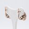 Antike goldene Ohrringe mit Diamanten im Rosettenschliff Diamanten und Perlen, 1900er 3