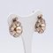 Antique Gold Earrings with Rosette Cut Diamonds and Pearls, 1900s, Image 2