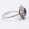 Vintage 18k Gold Ring with Central Sapphire and Diamonds, 1960s, Image 4
