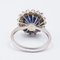 Vintage 18k Gold Ring with Central Sapphire and Diamonds, 1960s 5