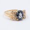 Vintage 14k Gold Ring with Topaz and Diamonds, 1960s 2