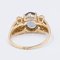 Vintage 14 Karat Gold Ring mit Topas und Diamanten, 1960er 4