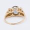 Vintage 14k Gold Ring with Topaz and Diamonds, 1960s 4