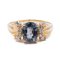 Vintage 14k Gold Ring with Topaz and Diamonds, 1960s 1