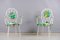 Mid-Century White Iron Chairs, 1960s, Set of 2 1