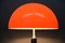 Lampe de Bureau Vintage avec Pied Chromé et Abat-Jour Orange, 1970s 5