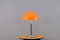 Vintage Tischlampe mit Fuß aus Chrom & orangefarbenem Schirm, 1970er 13