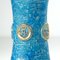 Lampe de Bureau Bleue et Dorée en Céramique de Bitossi, 1960s 10