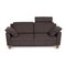 Flex Plus 2-Seater Sofa with Stool in Anthracite Gray from Ewald Schillig, Set of 2 12