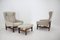 Armchairs and Stool from TON, Czechoslovakia, 1970s, Set of 3 2