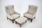 Armchairs and Stool from TON, Czechoslovakia, 1970s, Set of 3 5