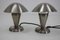 Bauhaus Chrome Plated Lamps, Czechoslovakia, 1930s, Set of 2 2