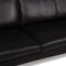 Schwarzes Leder Drei-Sitzer Sofa von Nielaus 3
