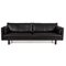 Black Leather Three-Seater Handy Sofa from Nielaus 1