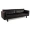 Black Leather Three-Seater Handy Sofa from Nielaus 5