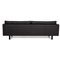 Black Leather Three-Seater Handy Sofa from Nielaus 8