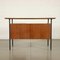 Desk in Mahogany Veneer, Formica and Enamelled Metal, Italy, 1960s 11