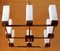 Chandelier in Teak and Opal Glass from Kaiser, Germany, 1950s 5