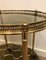 Gilt Metal Oval Drinks Trolley with Removable Tray and Bottle Holder, France, 1940s 6