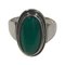 Sterling Silver No. 47 Ring with Green Agate from Georg Jensen 1