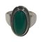 Sterling Silver No. 47 Ring with Green Agate from Georg Jensen, Image 1