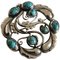 Sterling Silver Brooch No. 159 Ornamented with Turquoise from Georg Jensen 1