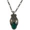 Sterling Silver 2008 Annual Pendant Green Agate with Necklace from Georg Jensen 1