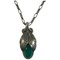 Sterling Silver 2008 Annual Pendant Green Agate with Necklace from Georg Jensen, Image 1