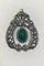 Early 826 Silver Necklace Pendant with Chrysoprase No 14 from Georg Jensen 2