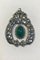 Early 826 Silver Necklace Pendant with Chrysoprase No 14 from Georg Jensen, Image 2