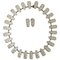 Sterling Silber & Emaille Halskette und Ohrclips von David Andersen 1