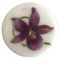 Porcelain Button with Hand-Painted Flower Motif from Royal Copenhagen 1
