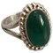 Green Agate & Sterling Silver #9 Ring from Georg Jensen, Image 1