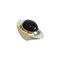 Bague # 242 en Pierre Noire & Argent Sterling par Henning Koppel pour Georg Jensen 1