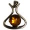 Lampada a sospensione color ambra e argento di Niels Erik, Immagine 1