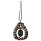 Green Stone & Silver #14 Pendant from Georg Jensen, Image 1