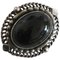 Sterling Silver Brooch with Black Jewelry Stone #419 from Georg Jensen 1